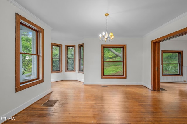 243 NW Mason Pl, Abingdon, VA 24210 - unfurnished dining area featuring visible vents, a wealth of natural light, and hardwood / wood-style flooring