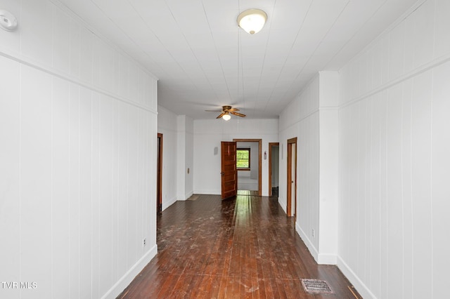 243 NW Mason Pl, Abingdon, VA 24210 - hall with dark wood-style floors and visible vents