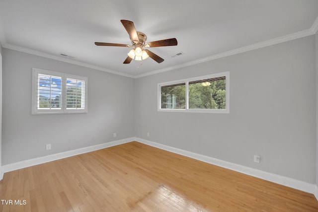 3749 Hemlock Park Cir, Kingsport, TN 37663 - empty room featuring baseboards, visible vents, light wood-style flooring, and a wealth of natural light