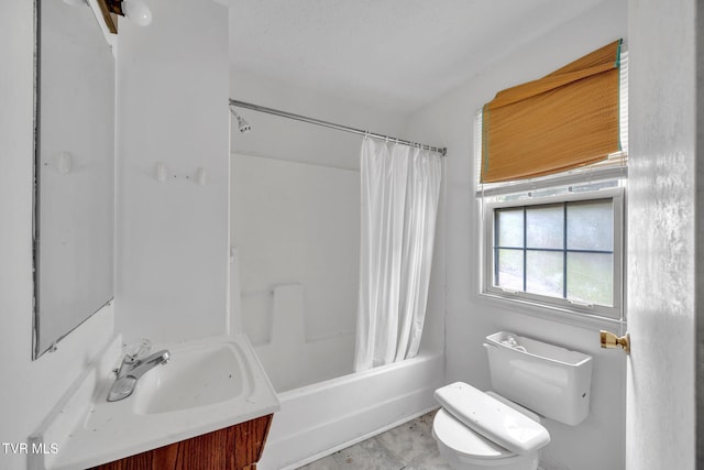 3749 Hemlock Park Cir, Kingsport, TN 37663 - full bathroom featuring vanity, toilet, tile patterned floors, and shower / tub combo