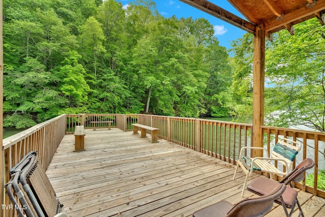 3749 Hemlock Park Cir, Kingsport, TN 37663 - deck featuring a view of trees