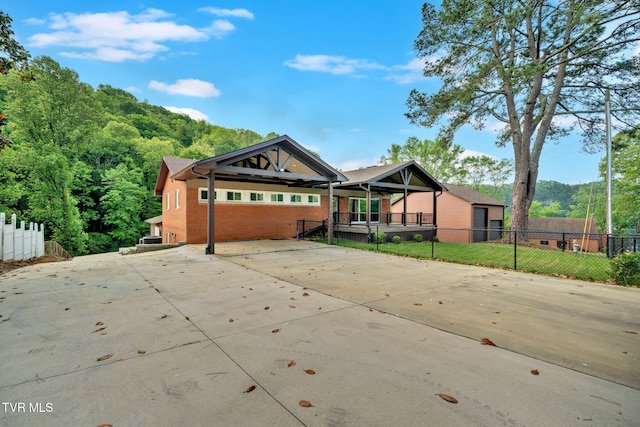 3749 Hemlock Park Cir, Kingsport, TN 37663 - view of front of house with brick siding, fence, and concrete driveway