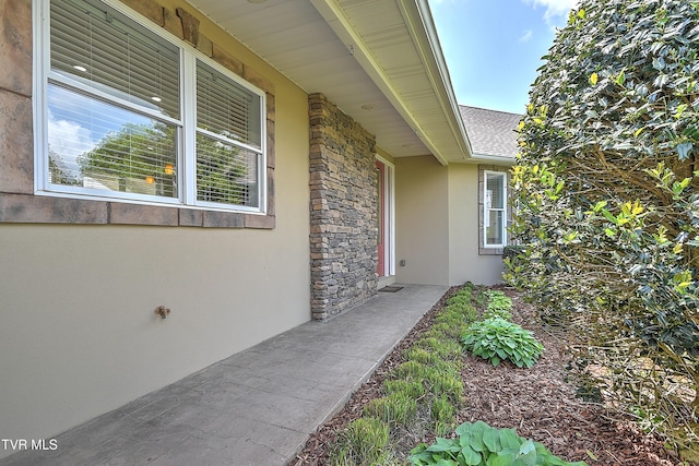 260 Dominique Ln, Greeneville, TN 37743 - doorway to property featuring stucco siding and stone siding