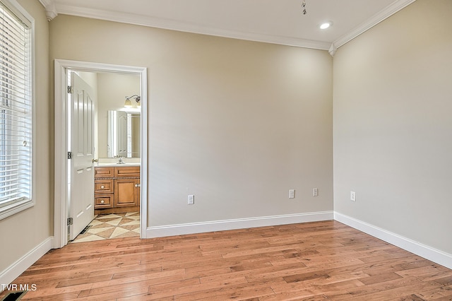 260 Dominique Ln, Greeneville, TN 37743 - unfurnished bedroom featuring light wood-style floors, ornamental molding, multiple windows, and recessed lighting