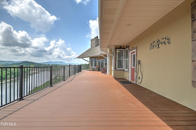 260 Dominique Ln, Greeneville, TN 37743 - wooden deck featuring a mountain view