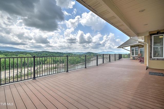 260 Dominique Ln, Greeneville, TN 37743 - deck featuring a mountain view
