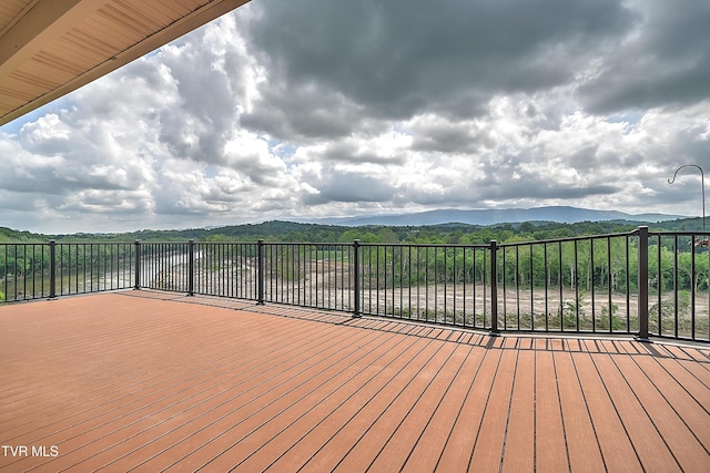 260 Dominique Ln, Greeneville, TN 37743 - wooden deck with a mountain view
