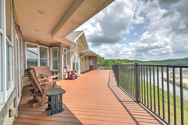 260 Dominique Ln, Greeneville, TN 37743 - wooden terrace featuring a water view