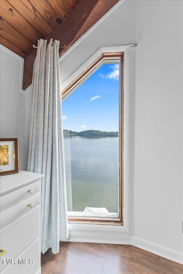 196 Furches Dr, Gray, TN 37615 - unfurnished bedroom with a water view and wood finished floors