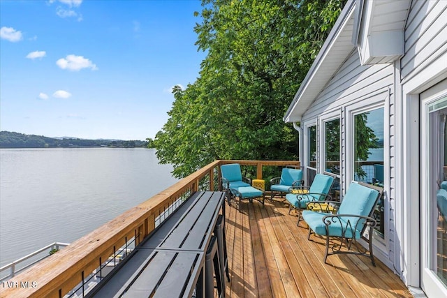 196 Furches Dr, Gray, TN 37615 - wooden deck with a water view