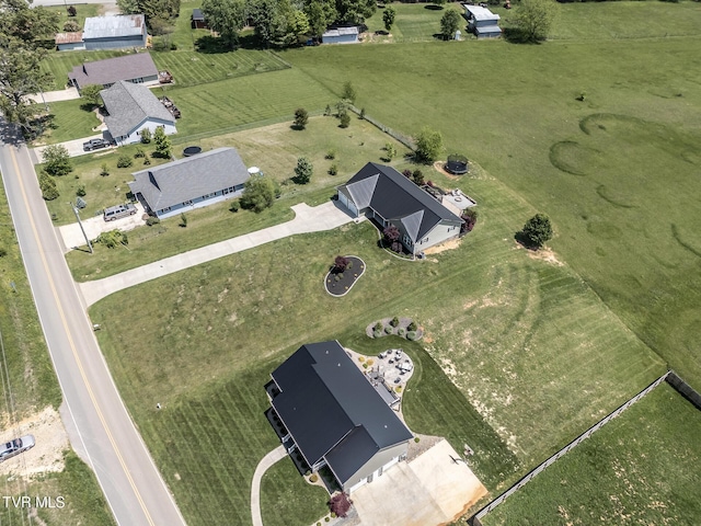 bird's eye view featuring a rural view
