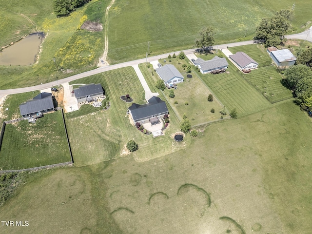 bird's eye view with a rural view