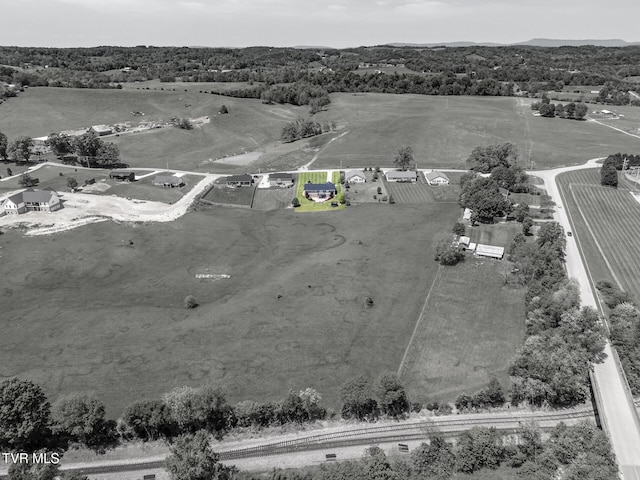 bird's eye view featuring a rural view