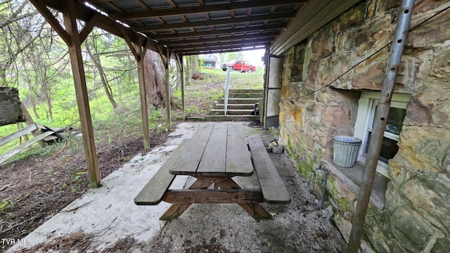 616 SE Kiser Ave, Coeburn, VA 24230 - view of patio / terrace with stairway