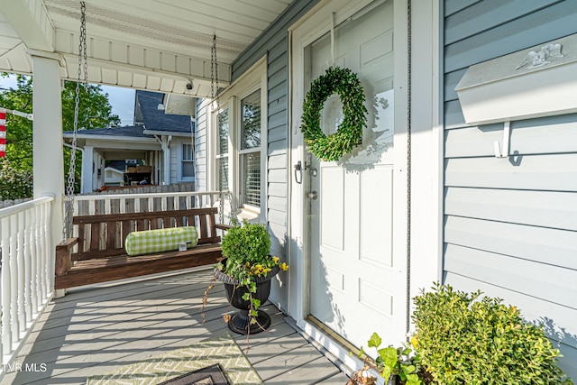 exterior space with a porch