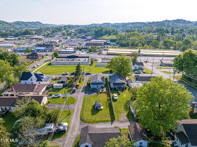 aerial view with a residential view