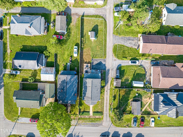 drone / aerial view with a residential view