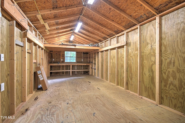 view of storage area