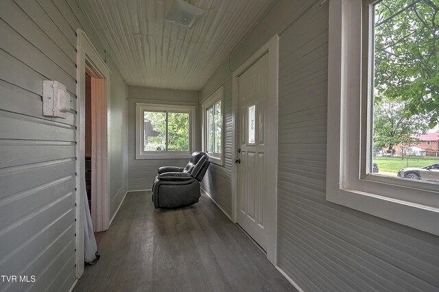 921 E Sevier Ave, Kingsport, TN 37660 - corridor with wood walls and wood finished floors