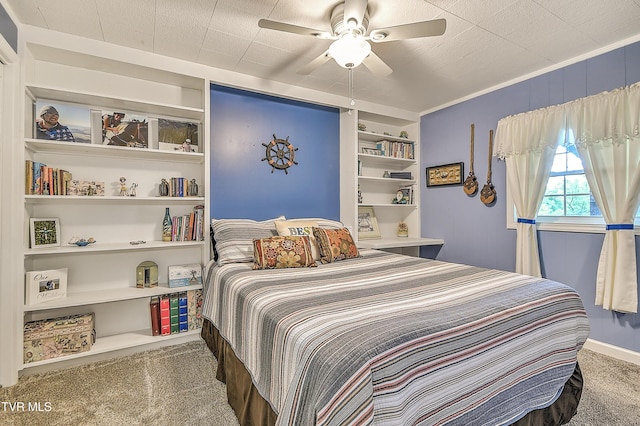 190 Roanwood Rd, Roan Mountain, TN 37687 - bedroom with carpet floors and a ceiling fan