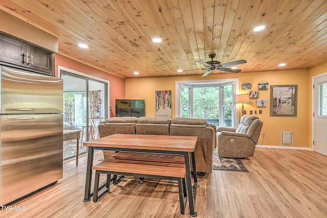 190 Roanwood Rd, Roan Mountain, TN 37687 - living room featuring recessed lighting, plenty of natural light, and light wood-type flooring