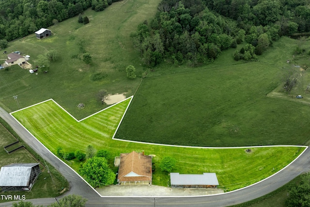 bird's eye view with a rural view