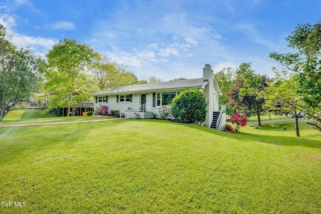 541 Vance Dr, Bristol, TN 37620 - back of property with a yard and a chimney