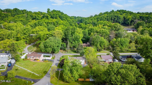 541 Vance Dr, Bristol, TN 37620 - aerial perspective of suburban area featuring a heavily wooded area