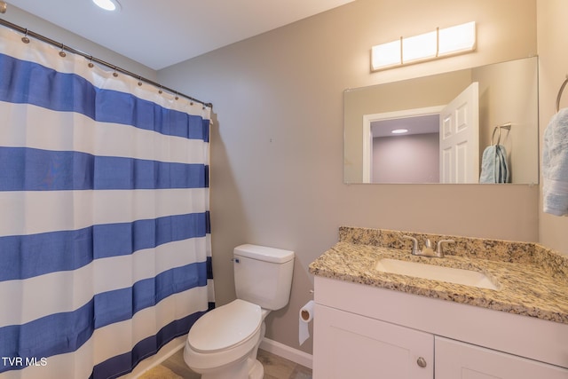 116 Weeping Willow Dr Unit 116, Abingdon, VA 24210 - full bath featuring toilet, vanity, recessed lighting, baseboards, and a shower with shower curtain