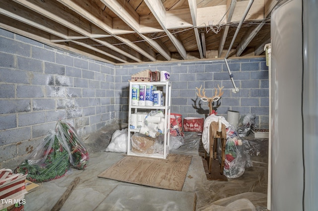 600 Valley Ave, Erwin, TN 37650 - unfinished basement featuring concrete block wall