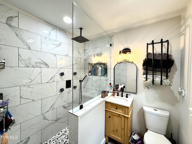 3401 Fairfax Rd, Coeburn, VA 24230 - full bathroom featuring walk in shower, vanity, and toilet