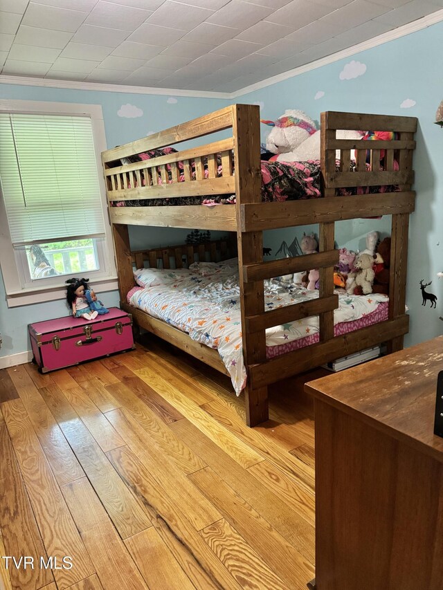 7311 Rocky Fork Rd, Wise, VA 24293 - bedroom with crown molding and wood finished floors
