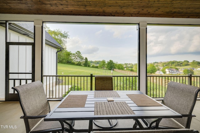 sunroom featuring plenty of natural light