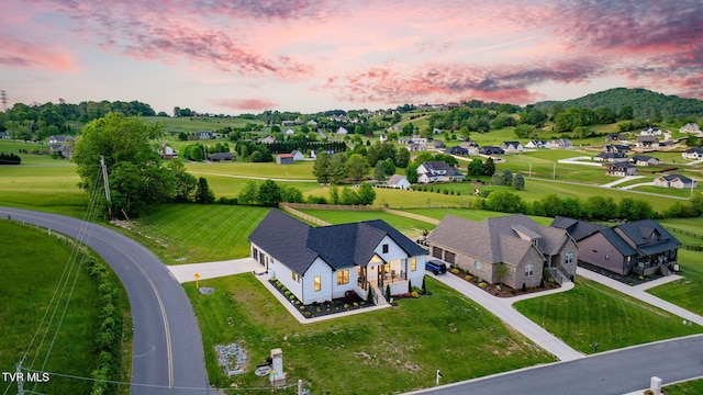 aerial view of residential area