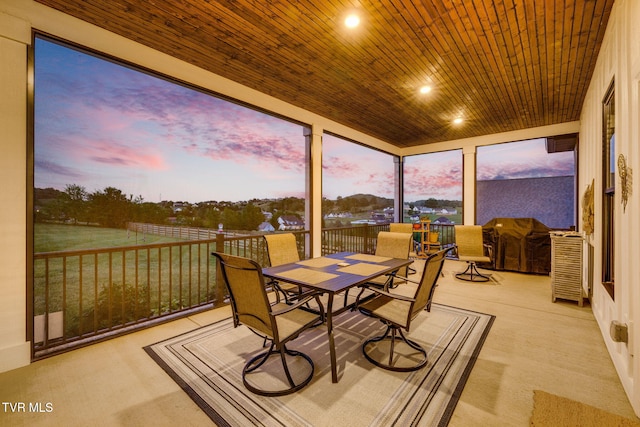 view of sunroom