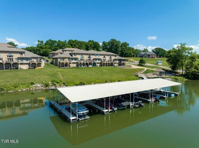 575 Boring Chapel Rd Unit 31, Johnson City, TN 37615 - view of dock featuring a water view, boat lift, and a yard