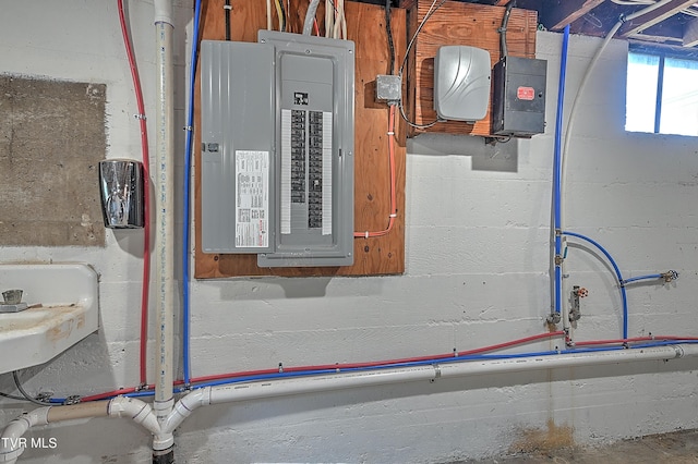 utility room with electric panel