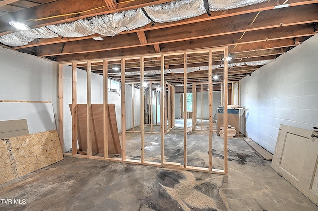 view of basement