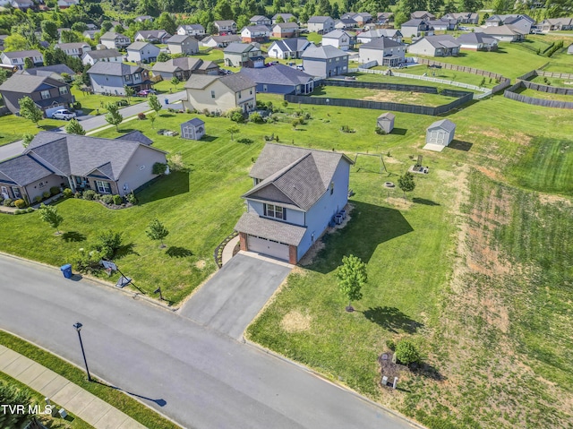 aerial perspective of suburban area