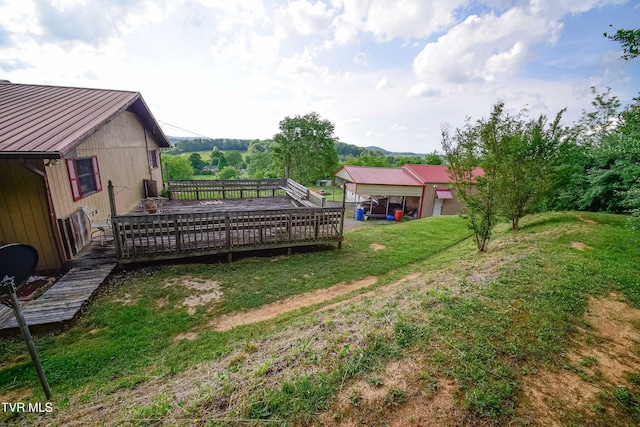132 Hankal Rd, Gray, TN 37615 - view of yard featuring a wooden deck