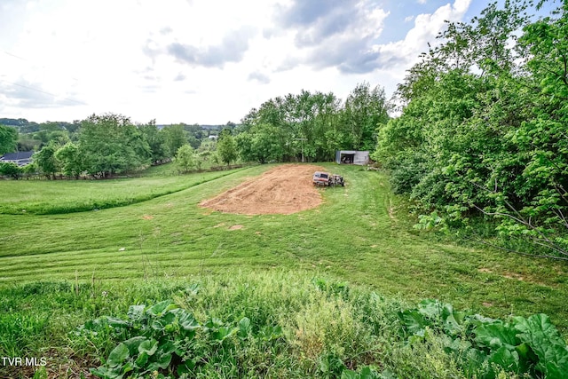 132 Hankal Rd, Gray, TN 37615 - view of property's community featuring a yard, a rural view, an outbuilding, and a storage shed