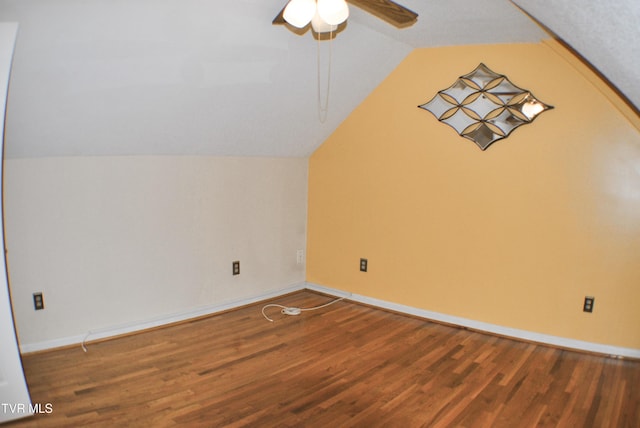 2700 Indian Ridge Rd Unit 23, Johnson City, TN 37604 - bonus room featuring wood finished floors, ceiling fan, vaulted ceiling, and baseboards
