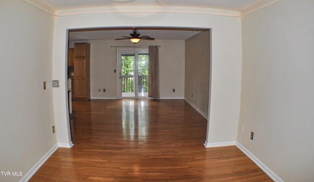 2700 Indian Ridge Rd Unit 23, Johnson City, TN 37604 - empty room with wood finished floors, a ceiling fan, and baseboards