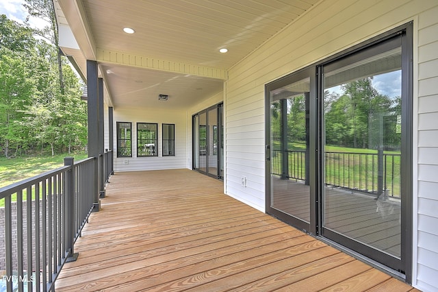 view of wooden deck