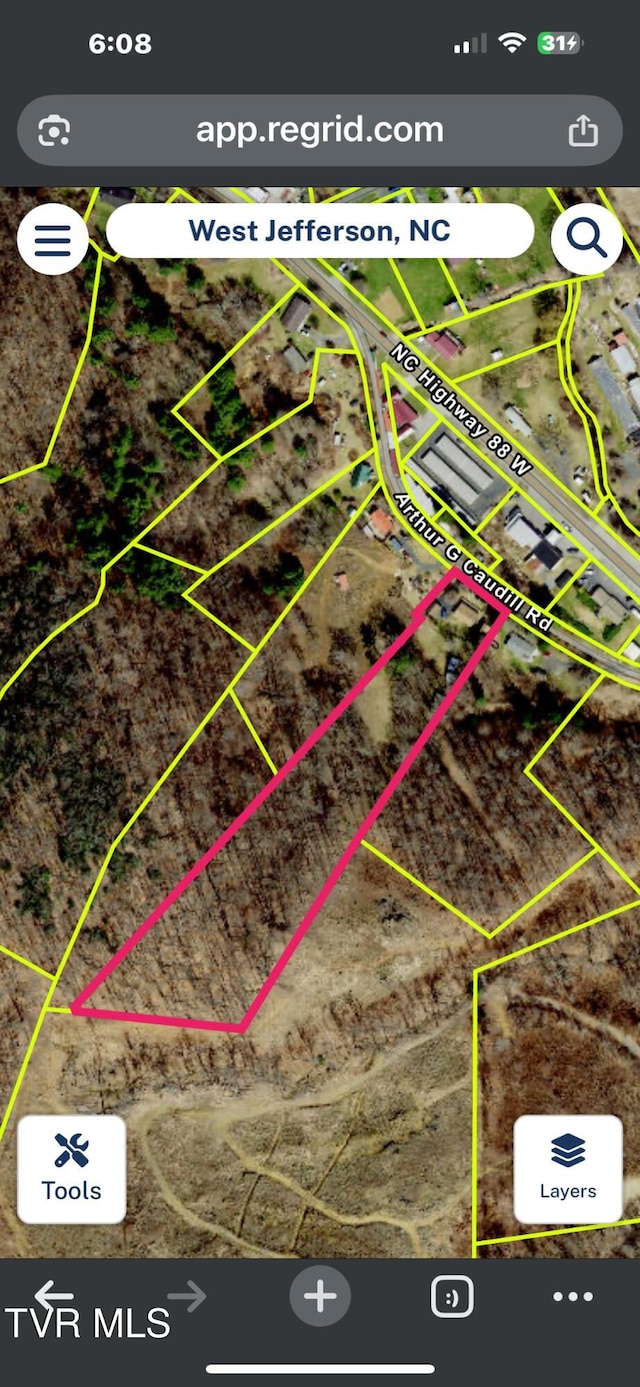 211 Arthur G Caudill Rd, West Jefferson, NC 28694 - aerial view of property's location