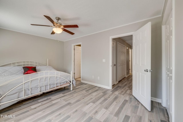 1127 Timbers E ., Unit Greeneville, TN 37745 - bedroom featuring light wood-type flooring, baseboards, and ceiling fan