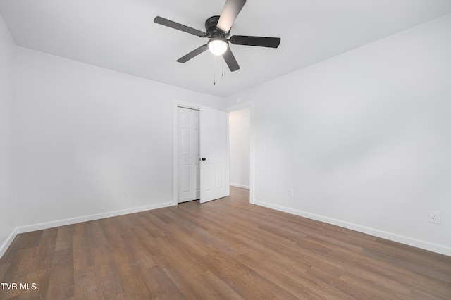 2503 Buffalo Rd, Johnson City, TN 37604 - spare room with wood finished floors, baseboards, and a ceiling fan