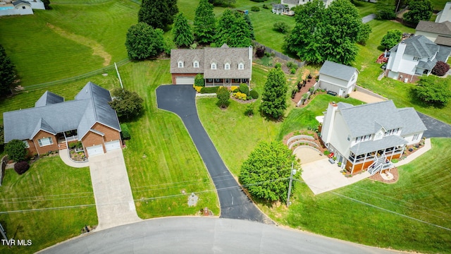aerial perspective of suburban area