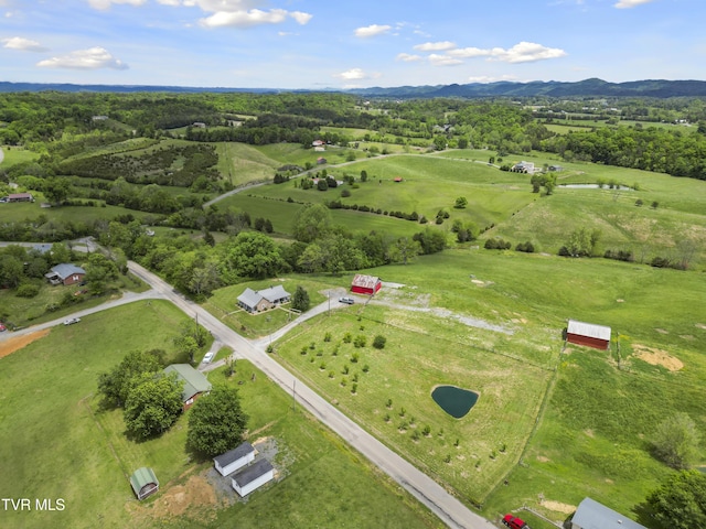 bird's eye view featuring a mountain view