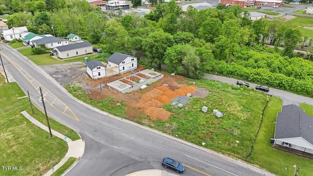aerial view with a residential view